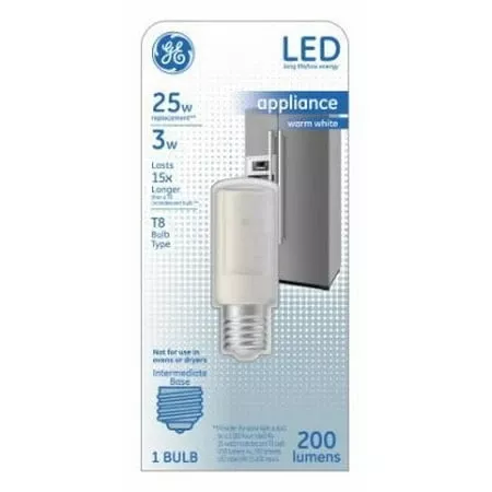 Led Light Bulb, T8, Warm White, Frosted, 200 Lumens, 2 Watt