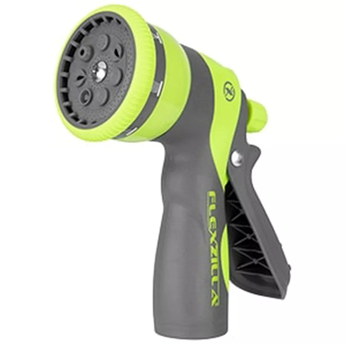 Legacy Manufacturing Flexzilla Garden Hose Nozzle, Heavy Duty 7-Pattern Adjustable Pistol Grip, ZillaGreen