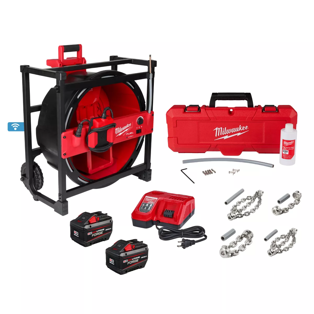 Milwaukee Tool M18 FUEL High Speed Chain Snake for 1-1/2 Inch ‐ 4 Inch Pipes