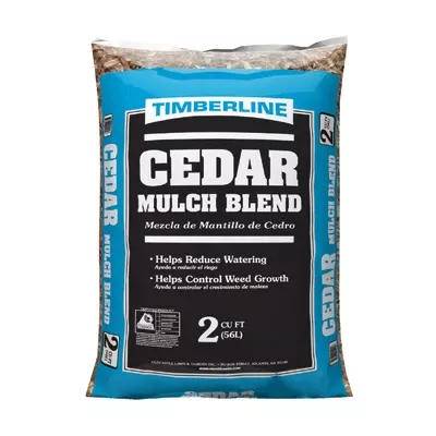 Natural Cedar Mulch - 2 Cubic Feet Bag For Garden & Landscape
