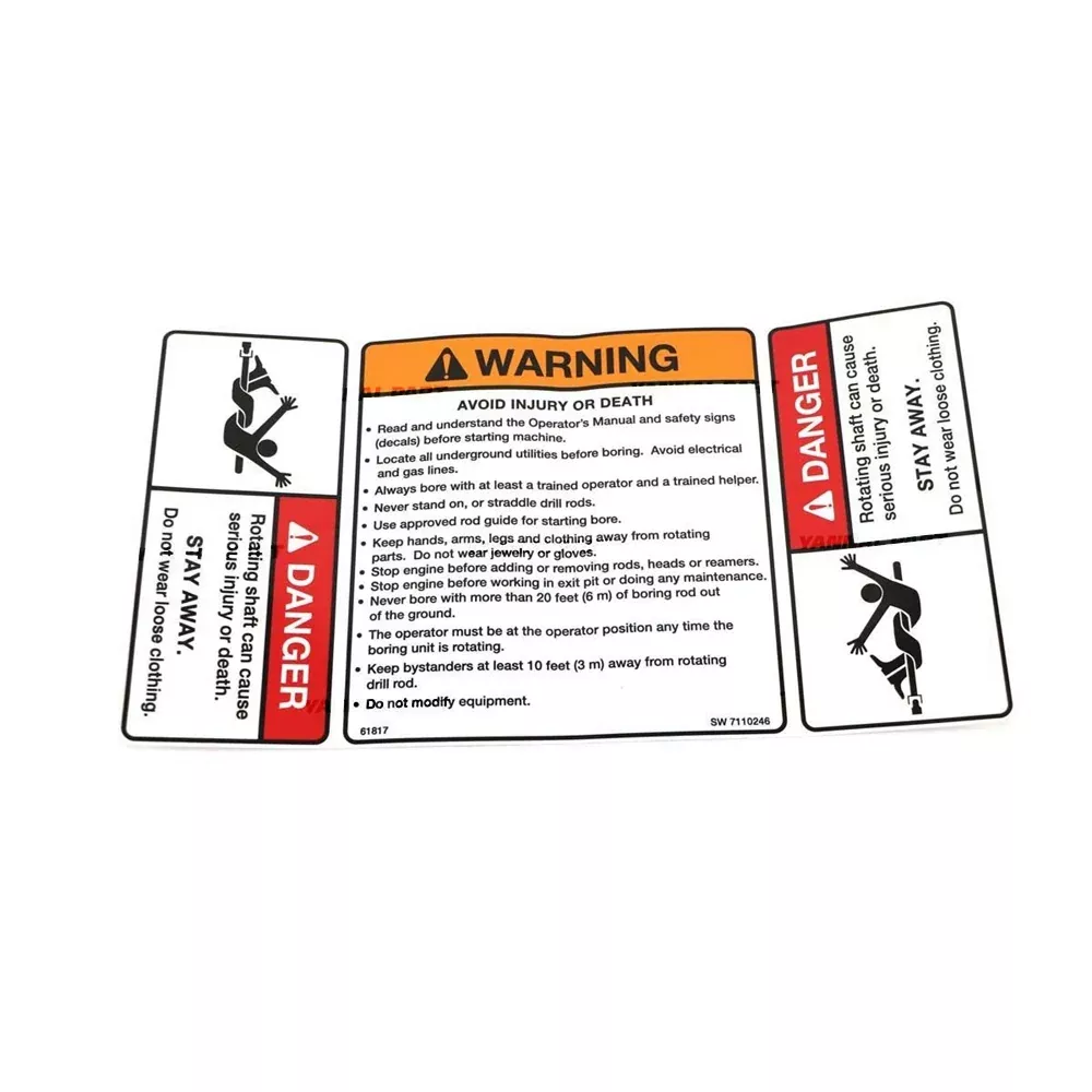 Part No. 7110246 Decal Warning Fit For Bobcat