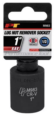 Performance Tool M983 1" Lug Nut Remover Socket