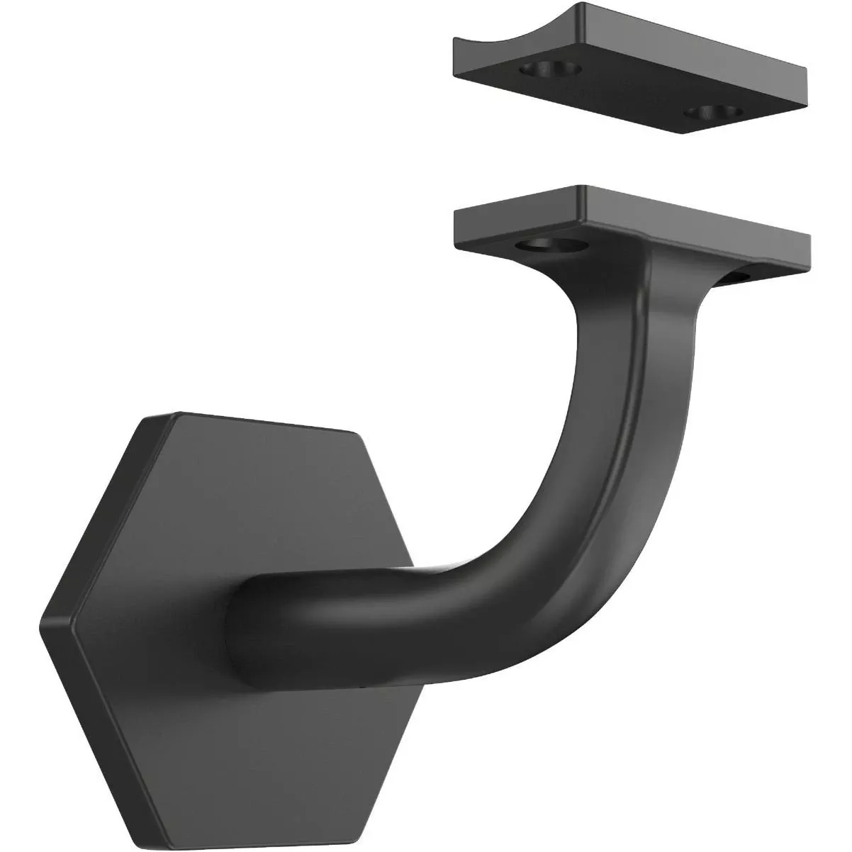 Powell 3 In. Matte Black Handrail Bracket