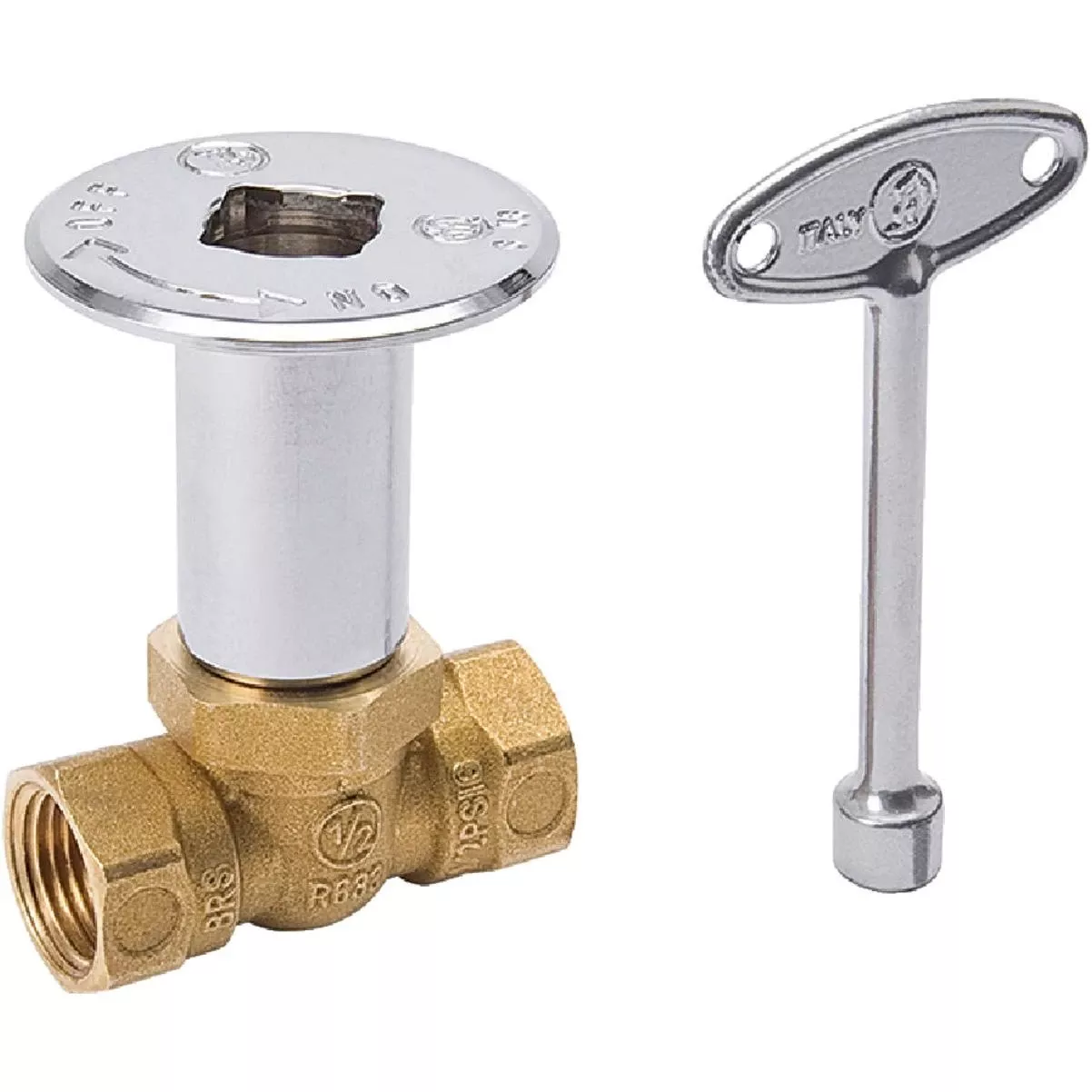 Proline Straight Pattern 158,000 Btu Chrome Plated Brass Log Lighter Gas Valve