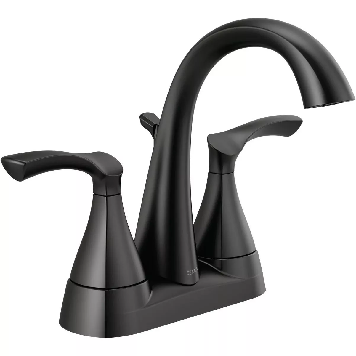 Sandover Matte Black 2-handle Lever 4 In. Centerset Bathroom Faucet With Pop-up