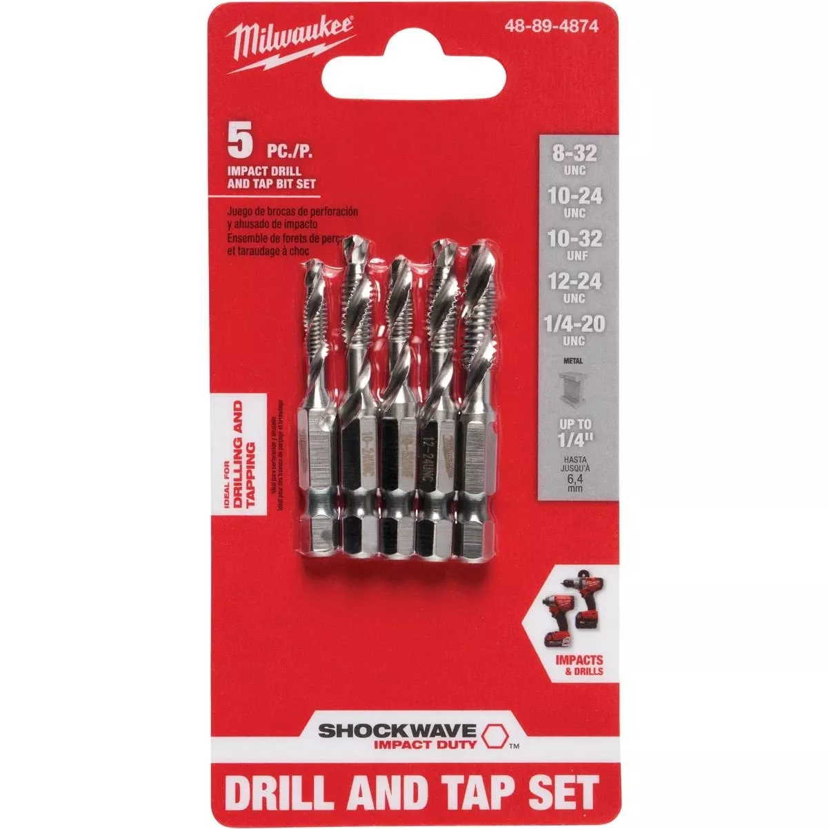 Shockwave Sae Impact Drill Tap Bit Set (5-piece)