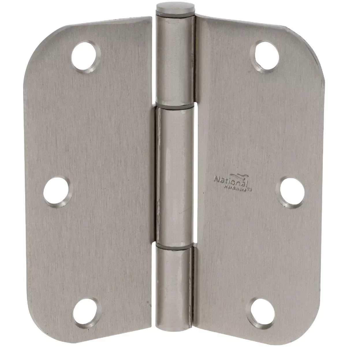 Squeak Guard 3-1/2 In. Satin Nickel Hinge With 5/8 In. Radius (3-count)