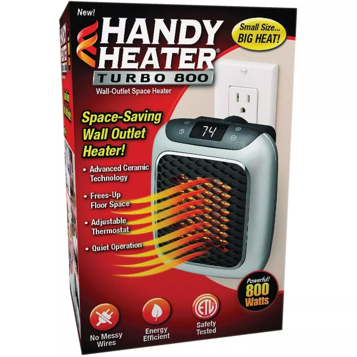 Turbo 800 Wall Outlet Ceramic Space Heater