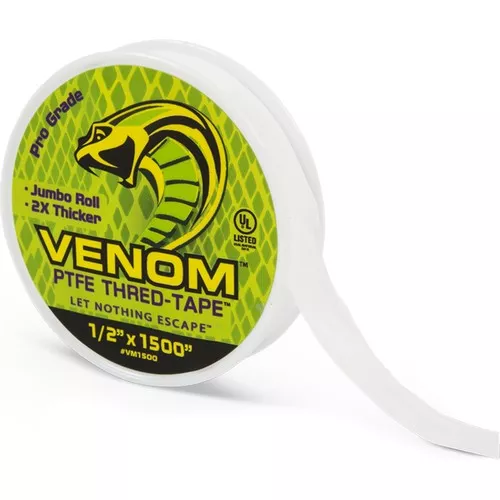 VENOM PTFE Tape, 1500 x 1/2" display box