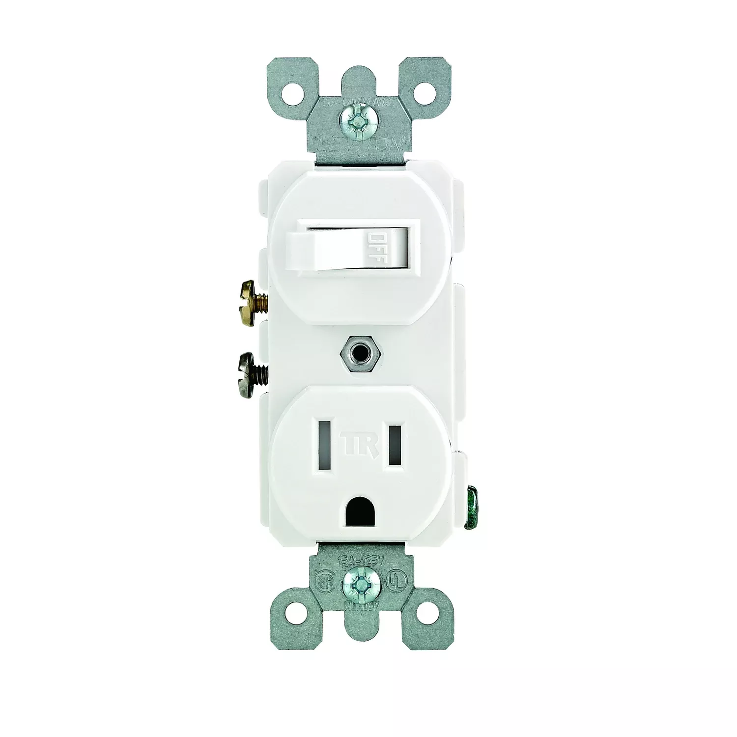 White 15a Commercial Grade Switch & Outlet