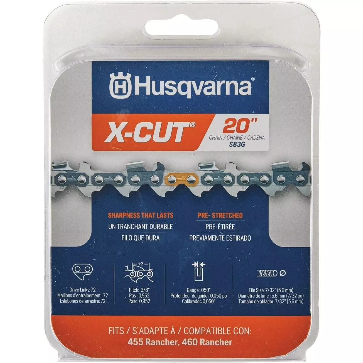 X-cut 20 In. 72-link Chainsaw Chain