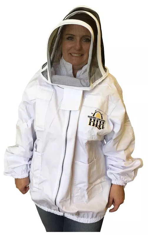 Xl Beekeeping Jacket With Fencing Hood And Pockets