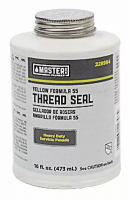 Yellow Formula 55 Thread Seal Compound, 16 Oz. Jar