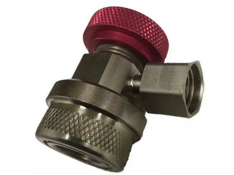 Yellow Jacket Chrome High-Side Automotive R-134a Coupler with Control Valve (41301)